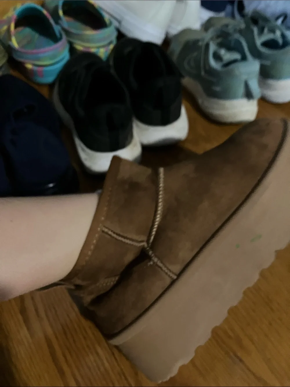 Amazon Kids Brown Suede Platform Winter Boots